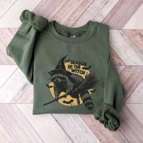 Halloween Raccoon Sweatshirt,Halloween Sweater,Halloweene Sweatshirt - Picture 3 of 5